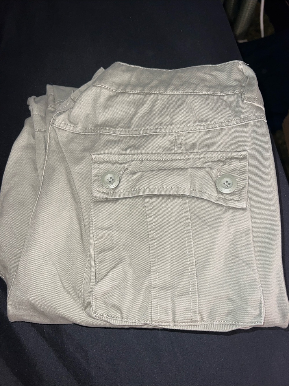 Match Men's Light Olive Cargo Pants with Button-Flap Pocket